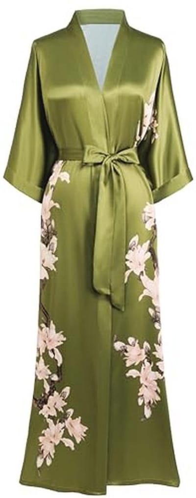 Lange Bloemen Kimono Robe voor Bruidsmeisjes en Vrijgezellenfeest