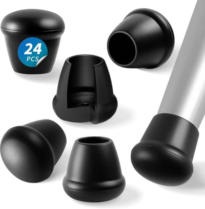 Siliconen Stoelpootbeschermers - 24 Stuks voor Hardhouten Vloeren - Krassen En Geluid Verminderen (Pasvorm: 16-19 mm)