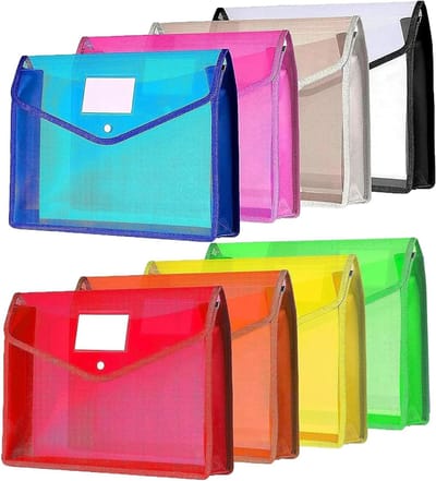 Uitbreidbare A4 Documententas met 8 Stukken, Plastic Mappen, Perfect voor Kantoor, School en Reizen, Verkrijgbaar in 8 Kleuren