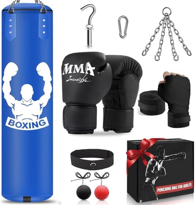Bokszakset voor training met handschoenen en reflexbal