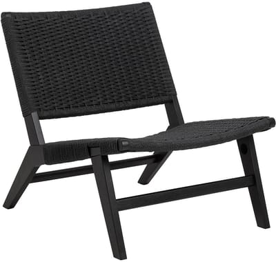 Giga Living Fauteuil Carter - Eikenhout - 64x79x72cm - Zwart