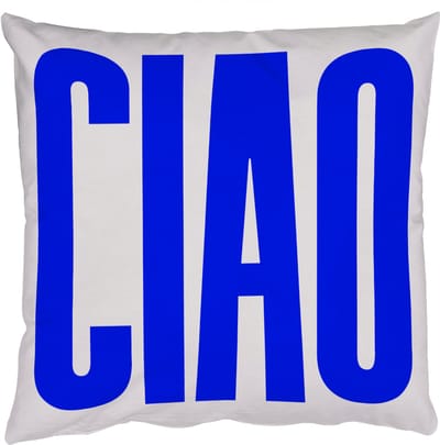 Sierkussens - Kussentjes Woonkamer - 50x50 cm - Ciao - Hoofdletters - Blauw - Minimalistisch
