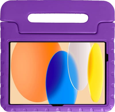 Hoesje - Geschikt voor Apple iPad A16/A18 (2025/2026) - 11 inch (11e & 12e generatie) - Kinderhoes Shockproof Bumper - Kidsproof Case - Tablet Hoes - Kinder Hoes Cover - Paars