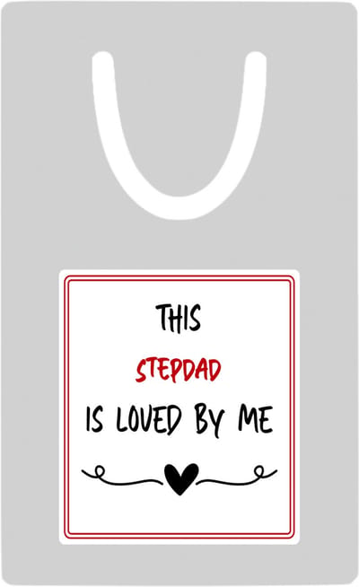 Hacebo® - this stepdad is loved by me metalen boekenlegger - Papa - iemand die houdt van zijn stiefvader - vader cadeautjes - vaderdag - verjaardag - geschenk - kado Bladwijzer boekenleggers - 7.6 cm x 5cm