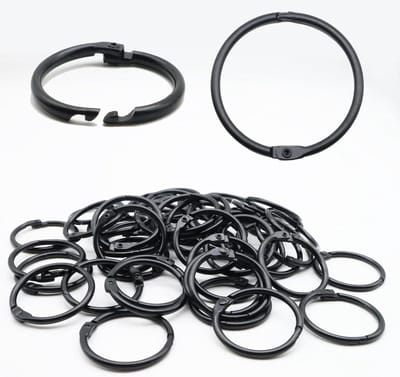 Losse Blad Ringband - Boekringen Papieren Ringen - Documenten Binden - Roest- en Vervagingsbestendig - 1-1/2 inch - Zwart