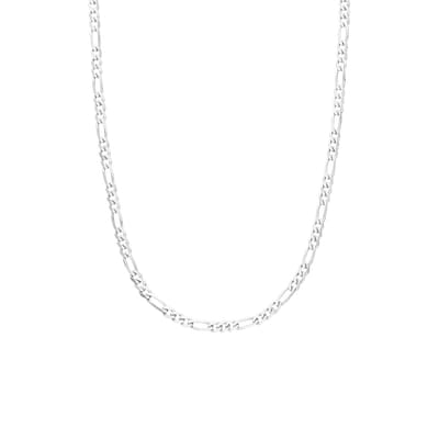 Lucardi Kinder Zilveren ketting figaro - Ketting - 925 Zilver - Zilverkleurig - 42 cm