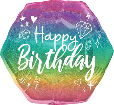 Amscan Folieballon Happy Birthday Junior 58 Cm Glitter