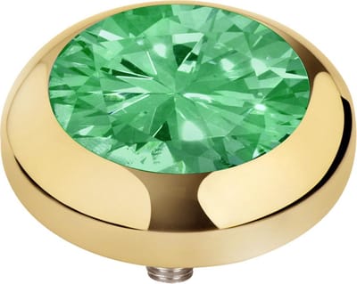 Melano Vivid Season CZ steentje Morocco Mint Goud