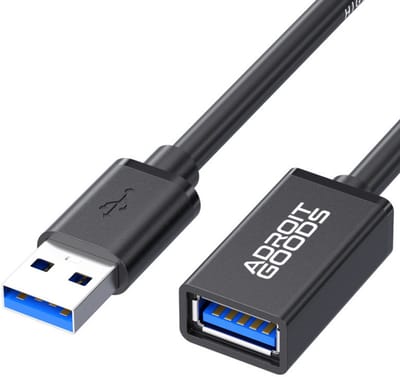 AdroitGoods USB 3.0 Verlengkabel Male to Female – 0.5m – Hoge Snelheid & Duurzaam