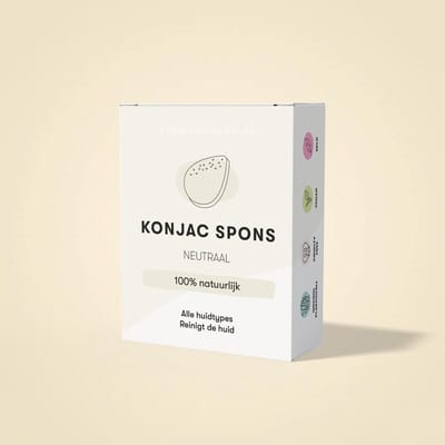 Paper & Boo - Konjac Spons Wit - Alle Huidtypes