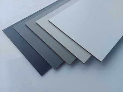 Gevelplaat HPL - Balkonplaat Bouwplaat - Buitenafwerking - UV-bestendig Hogedruk laminaat - 100x50x0.6 cm - Leigrijs