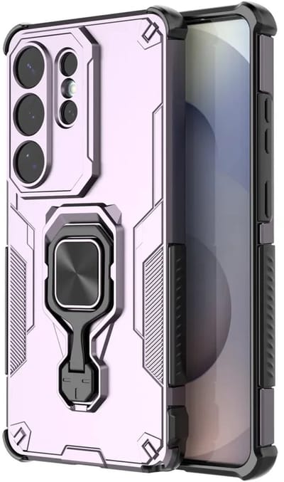 MobyDefend Hoesje - Geschikt voor Samsung Galaxy S26 Ultra - Dubbelgelaagde Pantsercase Met Standaard - Roze