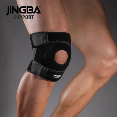 Jingba Verstelbare Kniebeschermers Ondersteuning 1 Stuk Sport Fitness Gewrichtsbeschermer Kniekap Joelheira voor Mannen Vrouwen