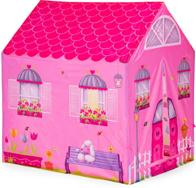Speeltent met tunnel - speelhuisje - 190x73x102 cm - roze