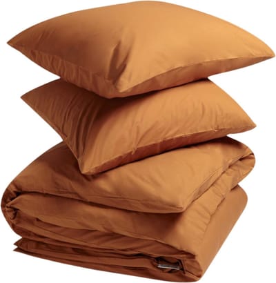 Yumeko dekbedovertrek percal katoen okergeel 200x220 + 2/60x70 - Bio, eco & fairtrade