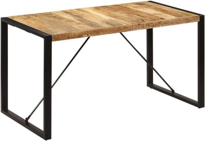 Eetkamertafel - Houten tafel - Samen eten - Massief mangohout - 140 x 70 cm - Bruin