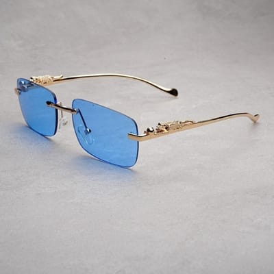 Vierkant Frame UV Zonnebril Dames Koreaanse Mode Randloos Cheetahprint Zonbescherming Stijlvolle Tinten