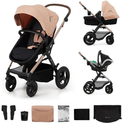 Baby Kinderwagen Set - Reiswieg Buggy - Veilig Reizen - 3-in-1 Multifunctioneel - Tot 27 kg - Grijs