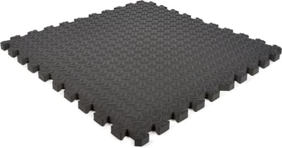 Rubbermagazijn - Fitness vloer - EVA foam puzzelmatten - 4 stuks - Per 1,5 m² - Zwart - Dikte: 2,5 cm - 62 x 62 cm
