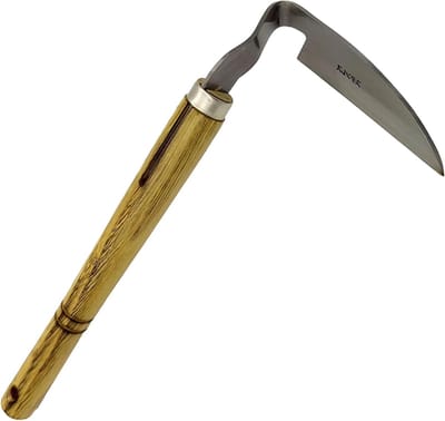 Handsikkel Tuingereedschap - Wied Remover - Tuinonderhoud Snel - Roestvrij Staal - 45 cm Lengte - Houtkleurig