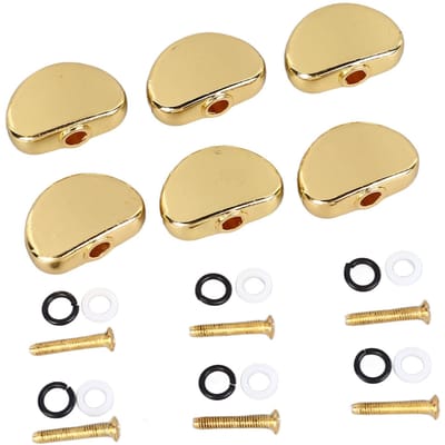 6 Stuks Elektrische Gitaar Stemmechaniek Knop Folk Gitaar Stemmechaniek Handvat voor Vervanging Goud