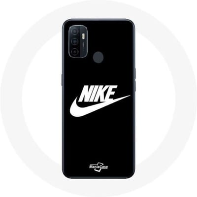 Coque - Maniacase - Oppo A53 - Nike Logo - Souple - Noir - Sportif blanc