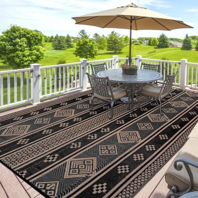 Buitentapijt 150 x 240 cm - Waterdicht, Omkeerbaar en UV-bestendig Tuin- en Terrastapijt