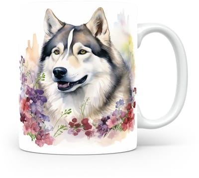 Mok Malamute Beker voor koffie of tas voor thee, cadeau voor dierenliefhebbers, moeder, vader, collega, vriend, vriendin, kantoor, opa, oma, hond, kerst, sinterklaas, verjaardag