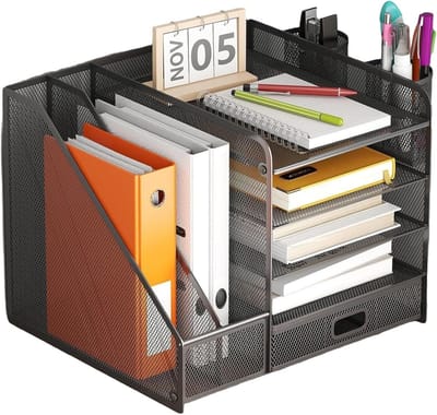 Bureau Organizer - Opbergstation Laden - Kantoor Archivering - 5 Laags Ontwerp - 31x12x12cm
