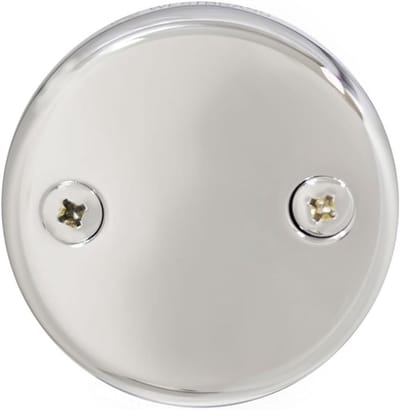 Overloop Faceplate Twee Gaten Gepolijst Chroom Inclusief Schroeven