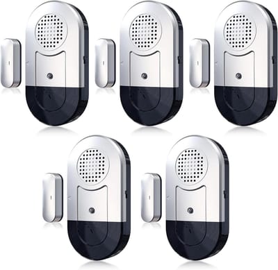 Deur Raam Alarm - Veiligheidssensor - Inbraakpreventie - 120 dB Sirene - 5 Stuks - Zilver