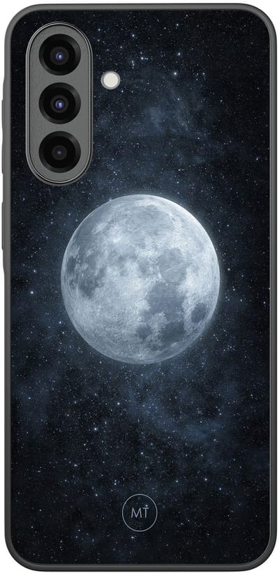 Hoesje geschikt voor Samsung Galaxy A36 - Maan - TPU Hard Case Backcover - Blauw - Mooie Telefoonhoesjes
