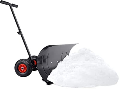 Sneeuwschep met Wielen en Verstelbaar Handvat - 75 cm Werkbreedte