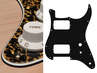 Boston ST-331-RP pickguard, Stallion, HH, 2 pot holes, toggle switch, 3 ply, tiger pearl