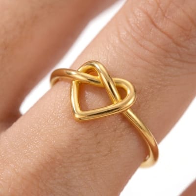 Goudkleurige ring dames aanschuifring open ring hart ring verstelbare ring minimalistische vriendschapsring fijne ring sieraden