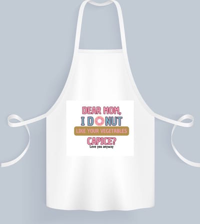 Akyol - dear mom i donut Keukenschort - Moeder - mama - verjaardagscadeau - verjaardag - cadeau voor mama - cadeau - kado - geschenk - gift - mama artikelen - moederdag - 82 bij 71 cm