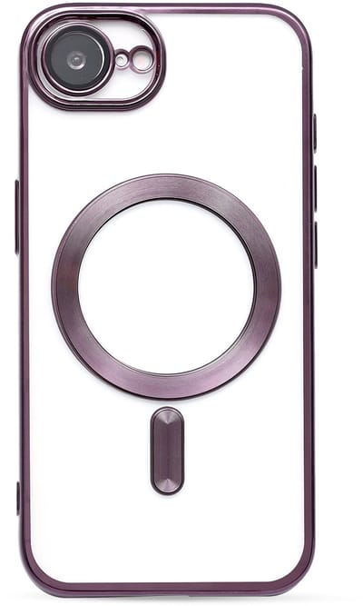 Casemania Hoesje Geschikt voor Apple iPhone 16e - Paars - Siliconen Back Cover - Geschikt voor MagSafe