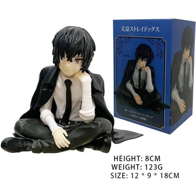 FuRyu Bungo Stray Dogs 12cm Dazai Osamu Presse-nouilles Figurine Dessin Animé Japonais Figurines Collection Mignon Parfait Jouets