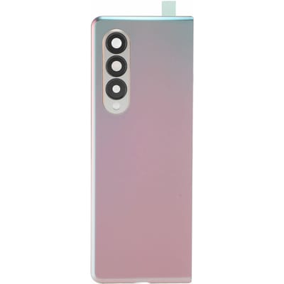 Achterkant Glazen Cover Behuizing Deur voor Galaxy Z Fold 3 5G F926 met Vooraf Geïnstalleerde Cameralens Tape en white