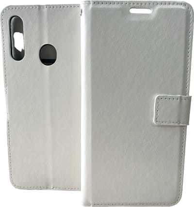 Bookcase Geschikt voor: Samsung Galaxy A20S - Wit - portemonnee hoesje