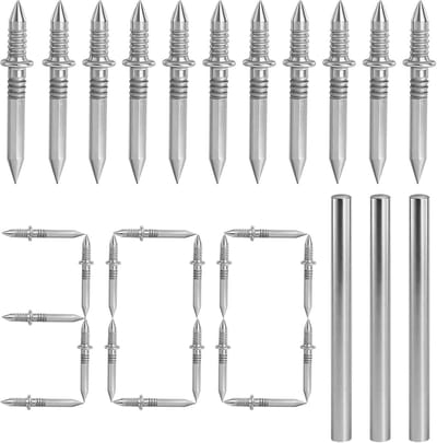 Dubbele Kop Nagels - Plintnagels Betonnagels - Bevestigen Plinten - Naadloze Installatie - 300 Stuks - Zilver