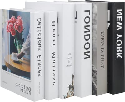 Decoratieve Boeken Set van 6 Stuks voor Thuisdecoratie, Neppboeken voor Koffietafel en Plankdecoratie, Stijlvolle Faux Boeken voor Interieurstyling