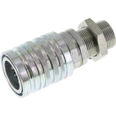 Stalen DN 12.5 Hydraulische Koppeling Snelkoppeling 16 mm S Knelring Schotkoppeling ISO 7241-1 A/8434-1 D 20.5mm