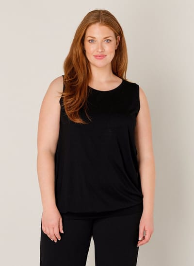 BASE LEVEL CURVY Yasmina Top - Black - maat 3(52)