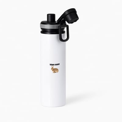 Hacebo® - konijn met eigen naam waterfles met draaidop grijs - Konijn - konijnen liefhebbers - iemand die houdt van konijnen - verjaardag - cadeau - kado - water fles - 850ML