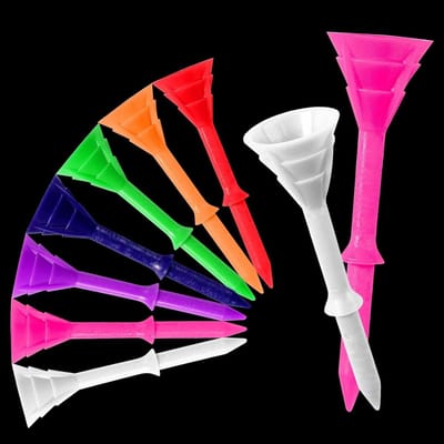 Golf Tees Plastic - Golf Tees Grote Cup - Golfen Verbeteren - Onbreekbaar Polymere Materiaal - 83 mm - Multicolor