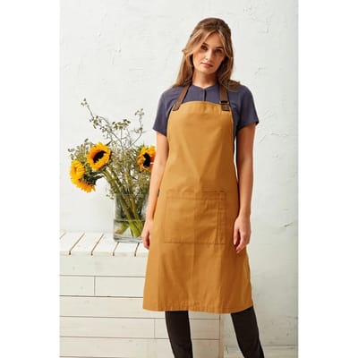 Schort/Tuniek/Werkblouse Unisex One Size Premier Mustard 100% Katoen