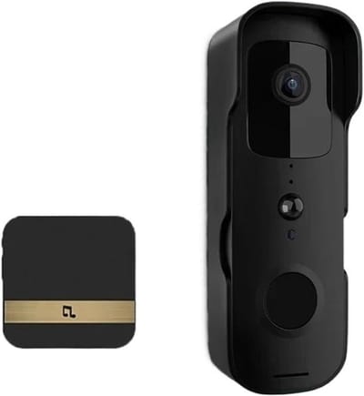 Video Deurbel - Slimme Bel - Weten Wie Er Is - Nachtzicht Ingebouwd - 1080p FHD Camera - Zwart