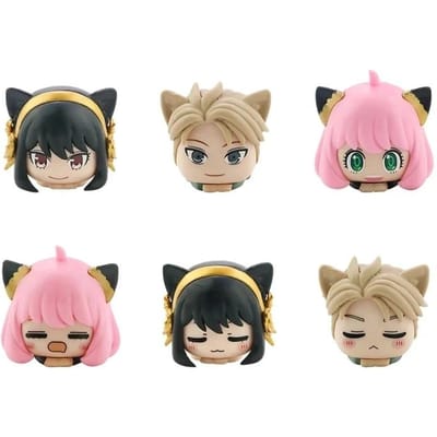 6 Pièces/1 Ensemble 6CM SPY Family Anime Anya Chat Endormi Modèle Yor Forger Jouet Crépuscule Cadeau Collection Mignon Figurine d'Action Becky Damian No box