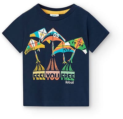 Boboli 308045 T-shirt Met Korte Mouwen Blauw 6 Months Jongens